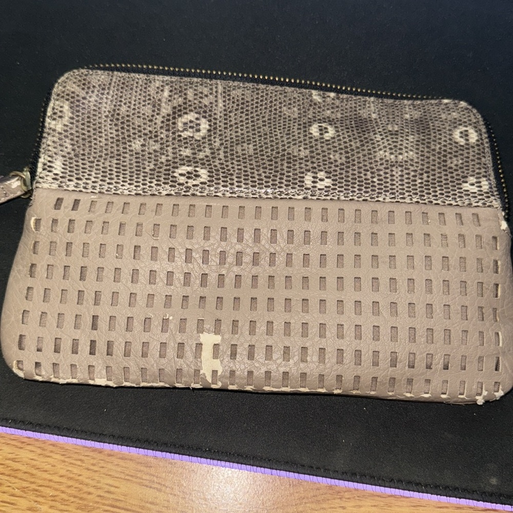 Calvin Klein Half Python Leather Zip Pouch Wallet - image 2